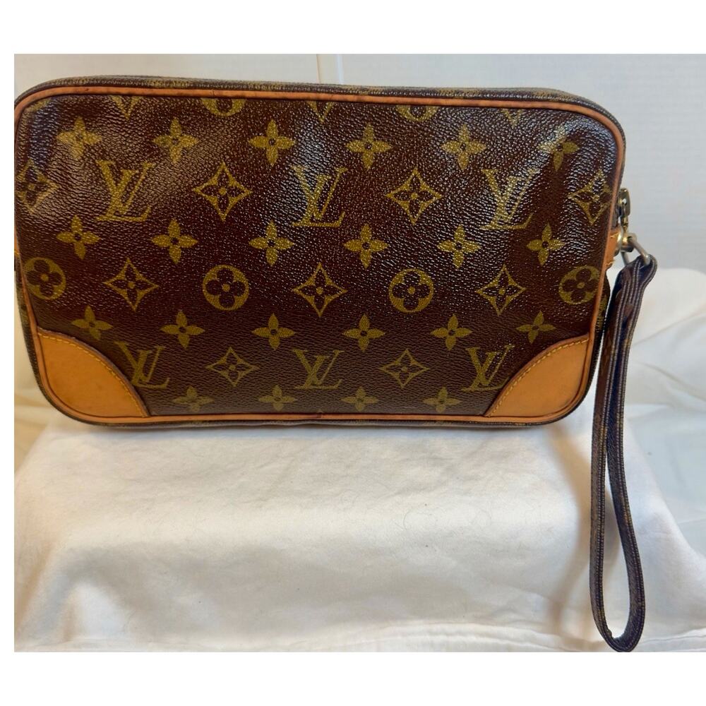 Louis Vuitton Marly Clutch GM Brown Canvas - Picture 2 of 16
